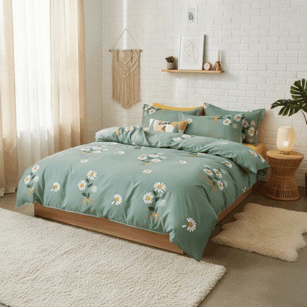 Housse de Couette Style Floral Délicat et Confortable