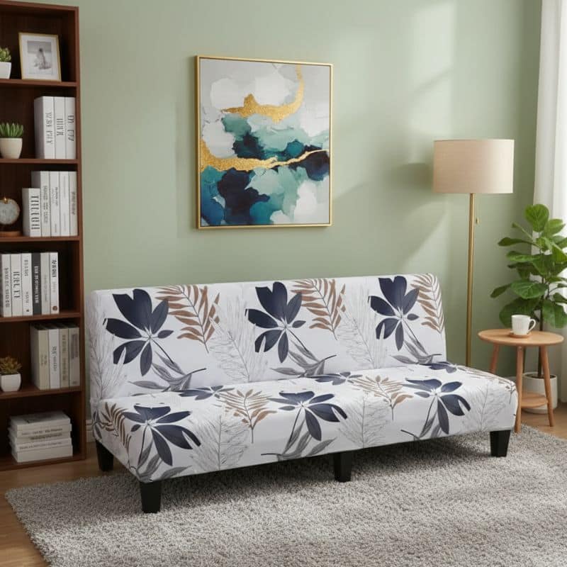 Housse De Canapé Convertible À Motif Tropical Housse De Canapé Convertible À Motif Tropical
