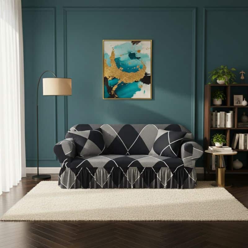Housse De Canapé Déperlante Anti-Tache Avec Design Géométrique Chic Housse De Canapé Déperlante Anti-Tache Avec Design Géométrique Chic
