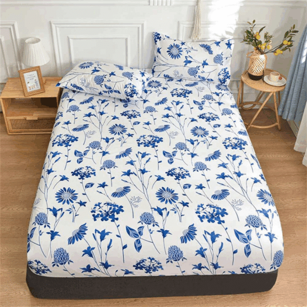 Drap-housse Style Fleurs de Porcelaine