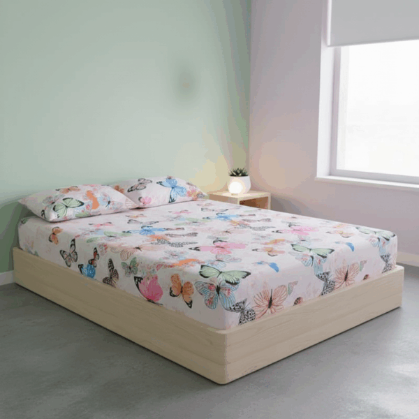 Drap-housse Style Papillon Pastel