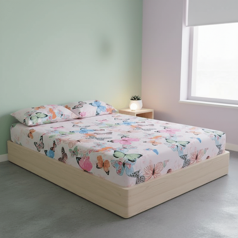 Drap-housse Style Papillon Pastel Drap-housse Style Papillon Pastel