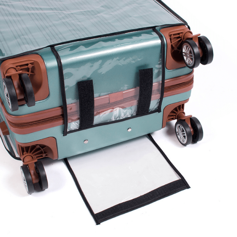 Housse de Valise Unie Transparente Avec Bordures Noires Housse de Valise Unie Transparente Avec Bordures Noires
