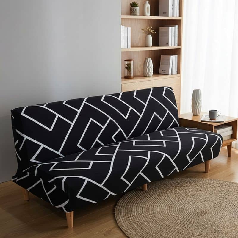 Housse De Canapé Convertible Et Extensible En Tissu Stretch Résistant Housse De Canapé Convertible Et Extensible En Tissu Stretch Résistant
