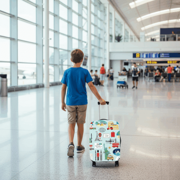 Housse de Valise Petite Taille Style Escapade Mondiale