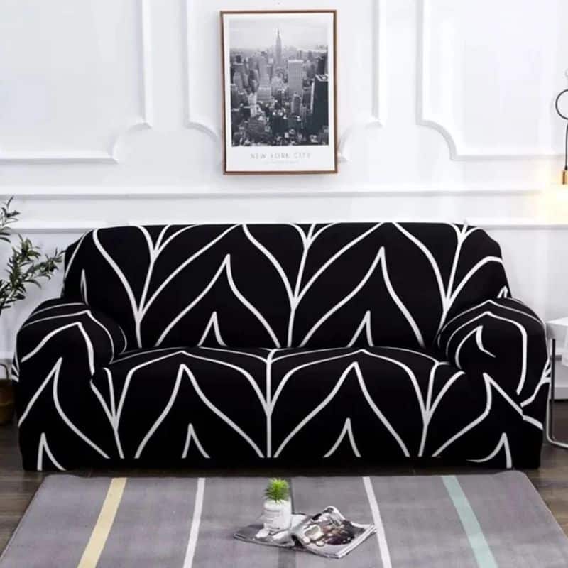 Housse de Canapé 2 Places Extensible À Motif Géométrique Housse de Canapé 2 Places Extensible À Motif Géométrique