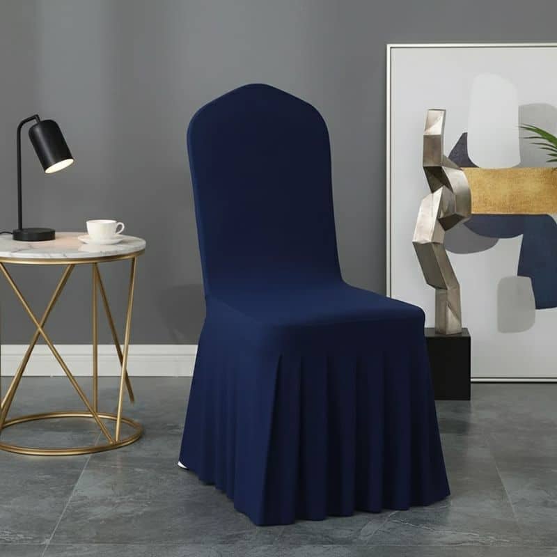 Housse De Chaise Évènementiel Avec Jupe Plissée Housse De Chaise Évènementiel Avec Jupe Plissée