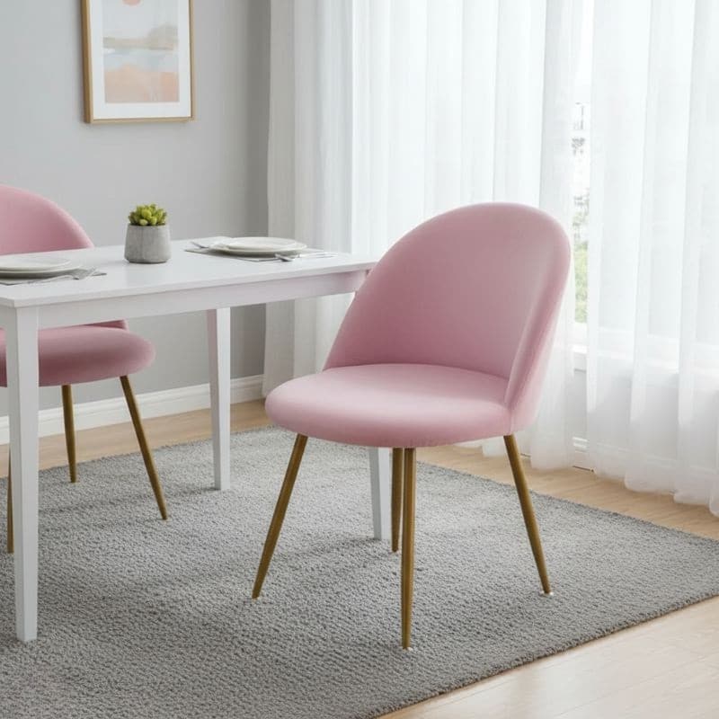 21-17 Housse De Chaise Unie En Velours Doux Et Élastique