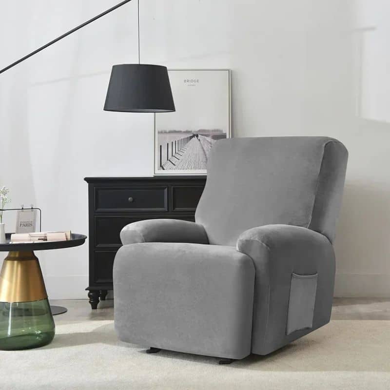 21-22 Housse De Fauteuil Relax En Velours Épais Style Chic Et Contemporain
