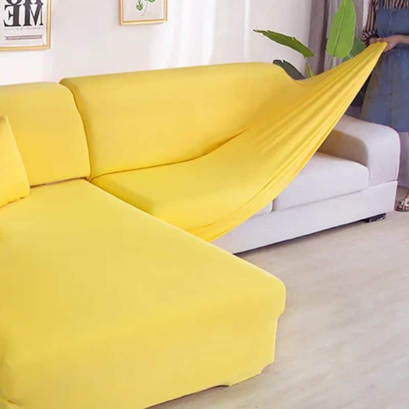 Housse de Canapé Angle Extensible en Tissu Élastique Housse de Canapé Angle Extensible en Tissu Élastique