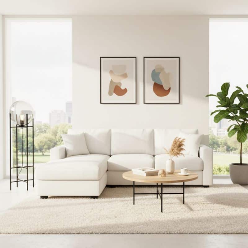 27 Housse de Canapé Angle Extensible en Tissu Élastique