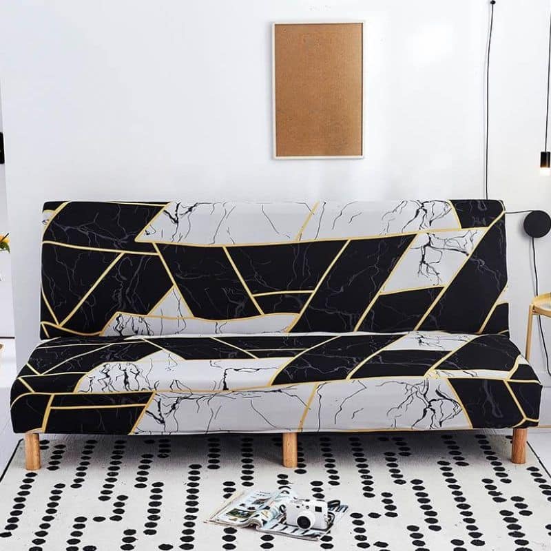 Housse De Canapé Convertible Et Extensible Design Luxueux Marbré Housse De Canapé Convertible Et Extensible Design Luxueux Marbré