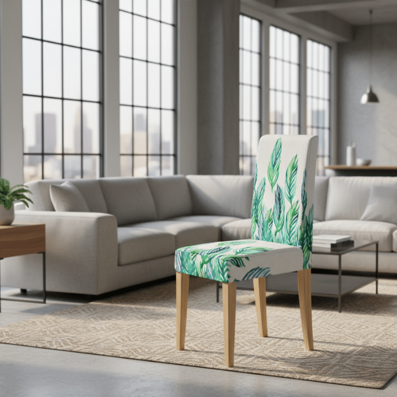 Housse De Chaise Évènementiel pour Anniversaire À Motif Feuille Contemporaine Housse De Chaise Évènementiel pour Anniversaire À Motif Feuille Contemporaine