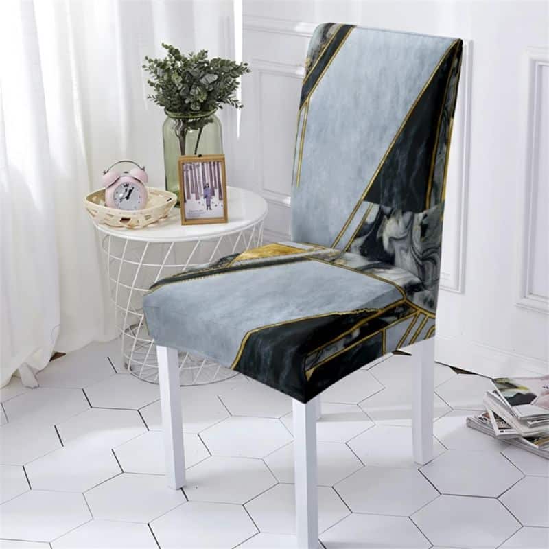 Housse De Chaise À Motif Abstrait Style Luxe Et Sophistiqué Housse De Chaise À Motif Abstrait Style Luxe Et Sophistiqué