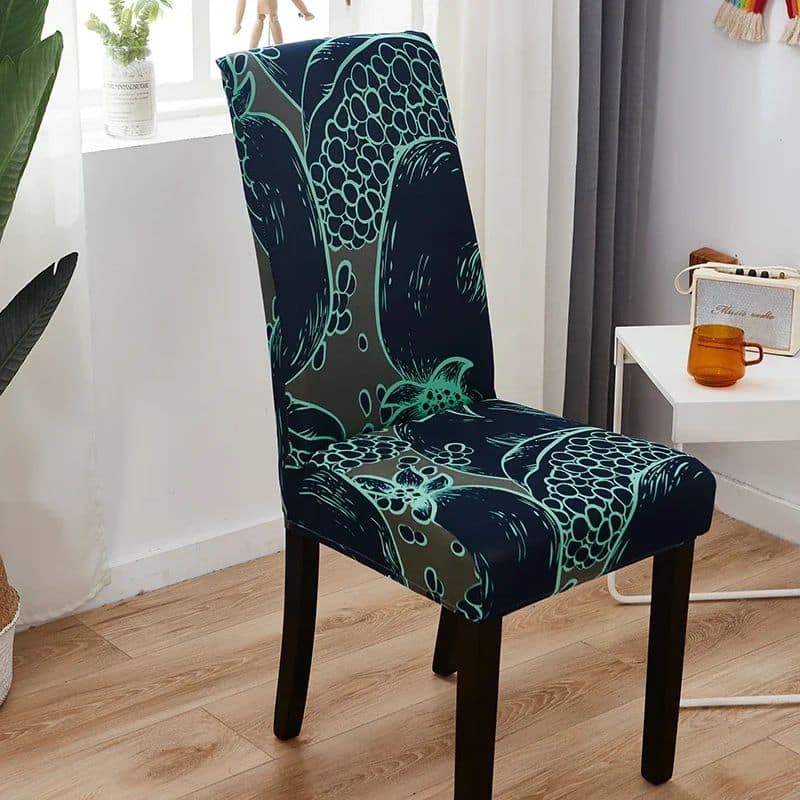 Housse De Chaise Haut Dossier Motif Abstrait Vert Housse De Chaise Haut Dossier Motif Abstrait Vert