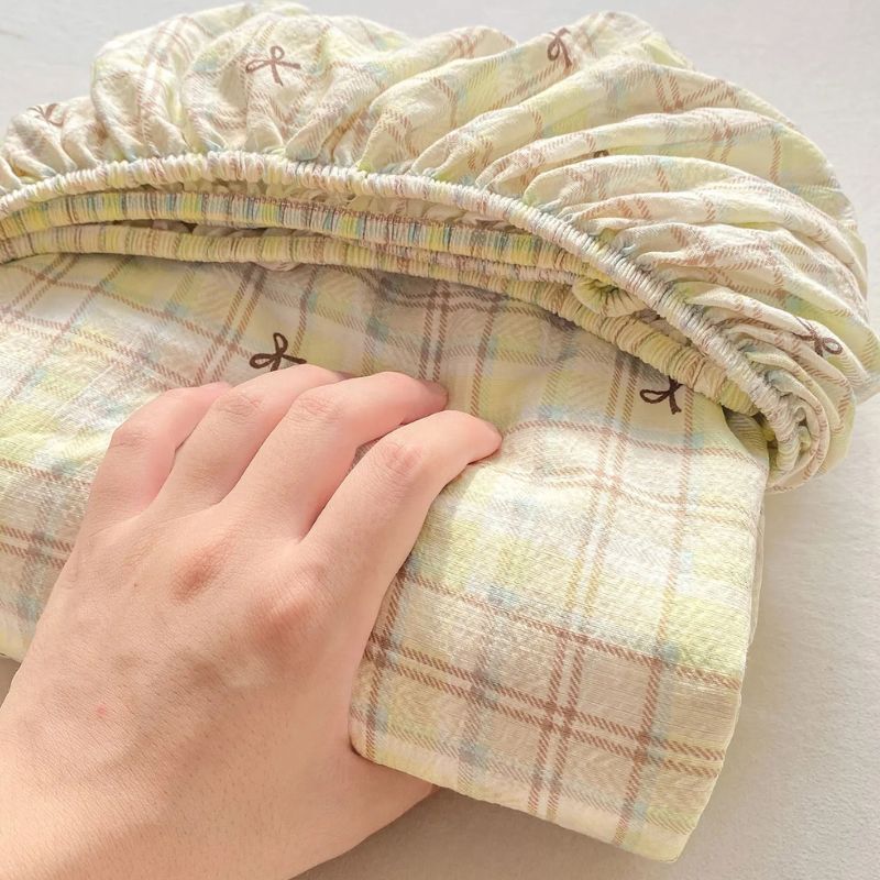 Drap-housse Style À Carreaux Doux Drap-housse Style À Carreaux Doux