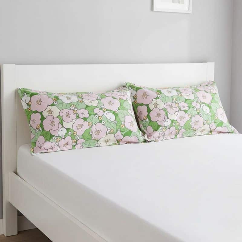 Taie d’Oreiller À Motif Floral Pastel Taie d’Oreiller À Motif Floral Pastel