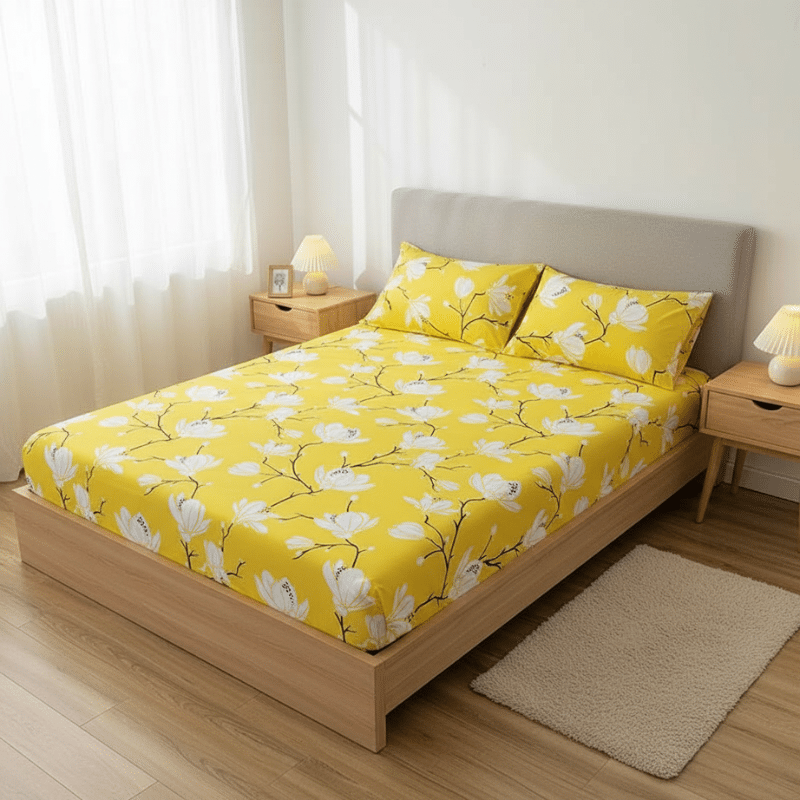 Drap-housse Style Magnolia Soleil Drap-housse Style Magnolia Soleil