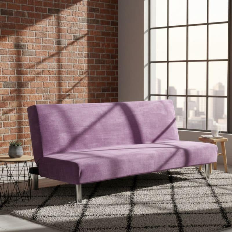 30 Housse De Canapé Convertible Unie En Tissu Élastique Chic Et Durable
