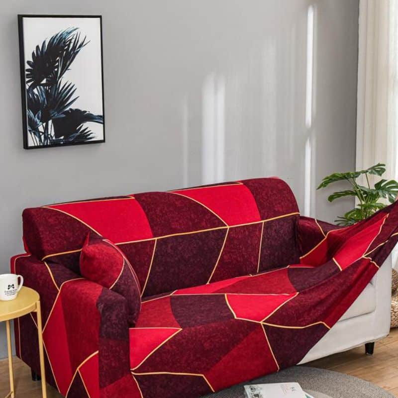 Housse de Canapé Angle Extensible À Motif Géométrique Moderne Housse de Canapé Angle Extensible À Motif Géométrique Moderne