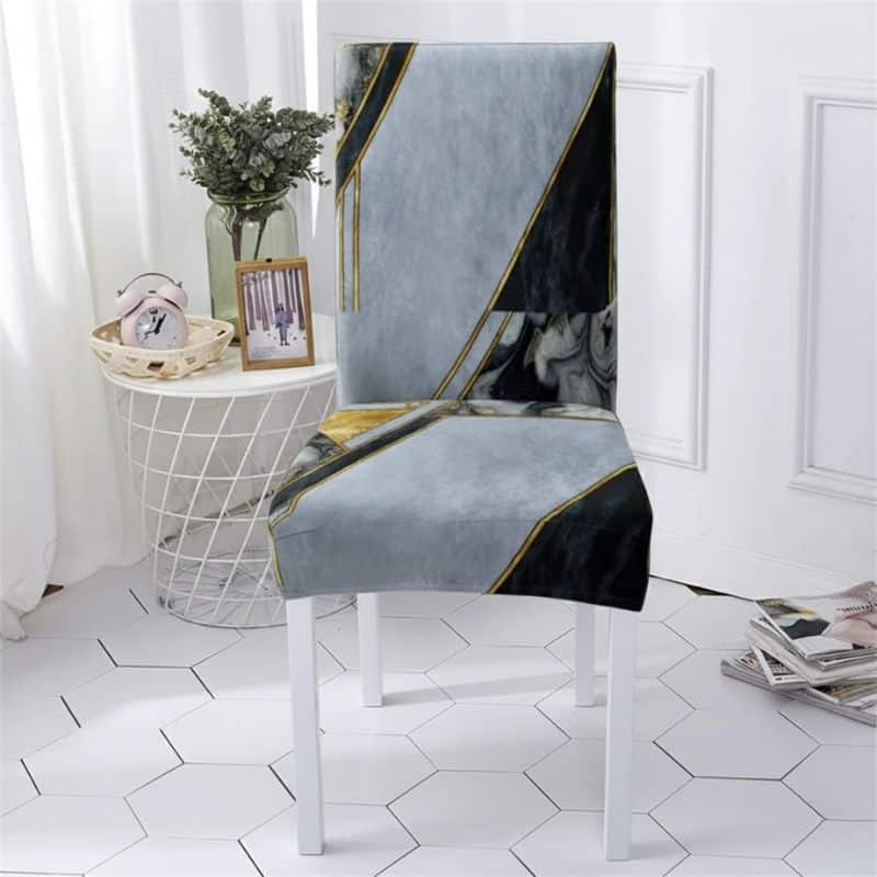 Housse De Chaise À Motif Abstrait Style Luxe Et Sophistiqué Housse De Chaise À Motif Abstrait Style Luxe Et Sophistiqué