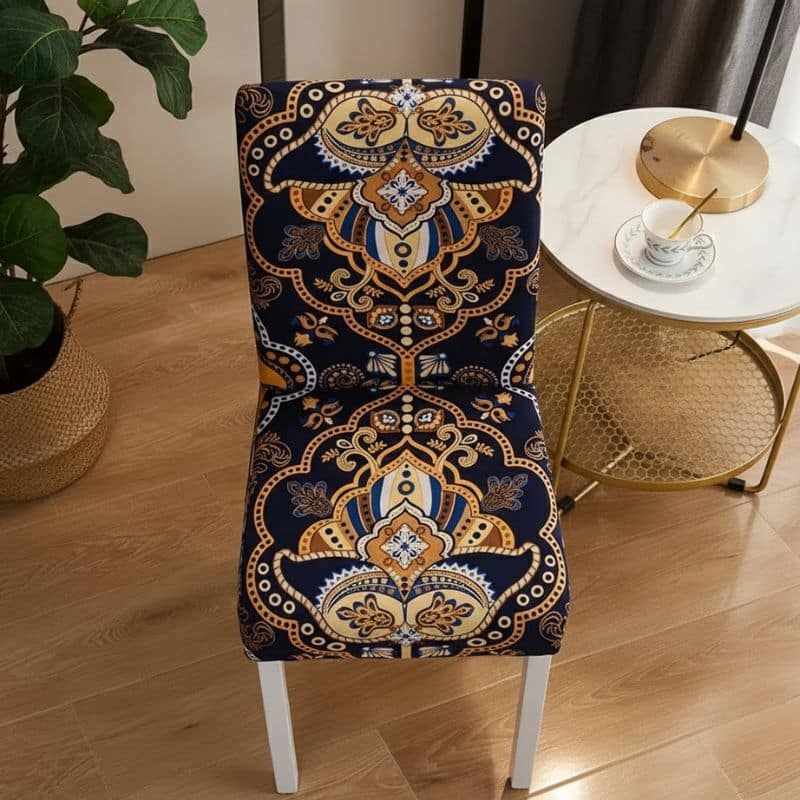 Housse De Chaise Haut Dossier Style Mandala Housse De Chaise Haut Dossier Style Mandala