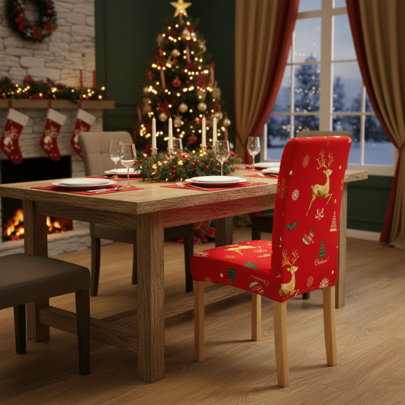 4-23 Housse De Chaise Évènementiel Pour Réception Rouge Festive Et Élégante