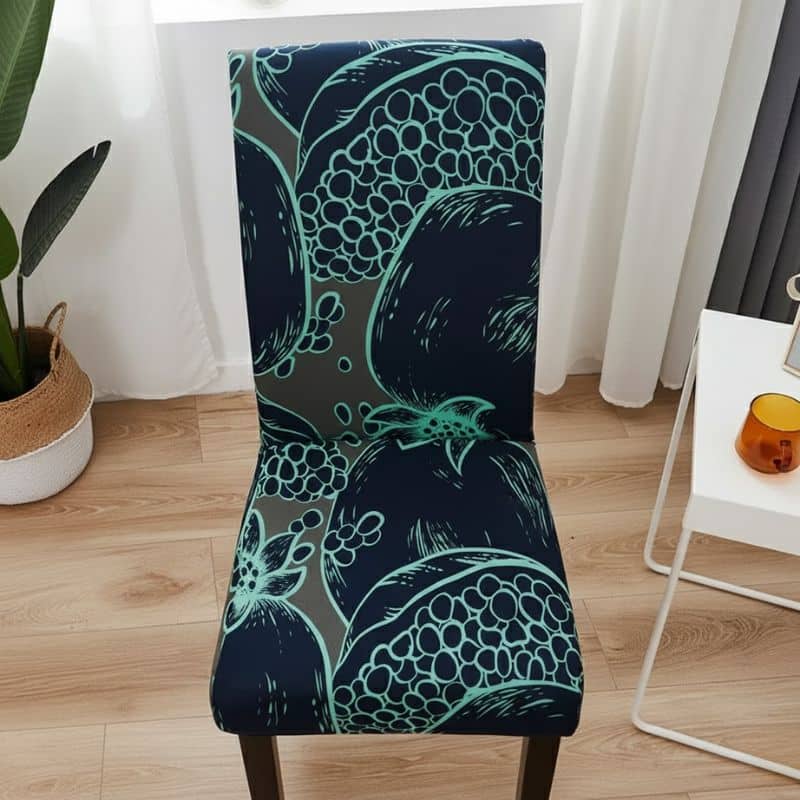 Housse De Chaise Haut Dossier Motif Abstrait Vert Housse De Chaise Haut Dossier Motif Abstrait Vert