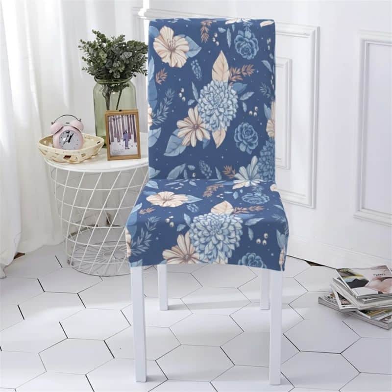 Housse De Chaise À Motif Floral au Charme Classique et Intemporel Housse De Chaise À Motif Floral au Charme Classique et Intemporel