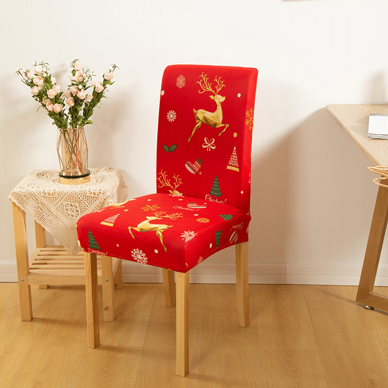 Housse De Chaise Évènementiel Pour Réception Motif Renne Et Cadeaux De Noël Housse De Chaise Évènementiel Pour Réception Motif Renne Et Cadeaux De Noël