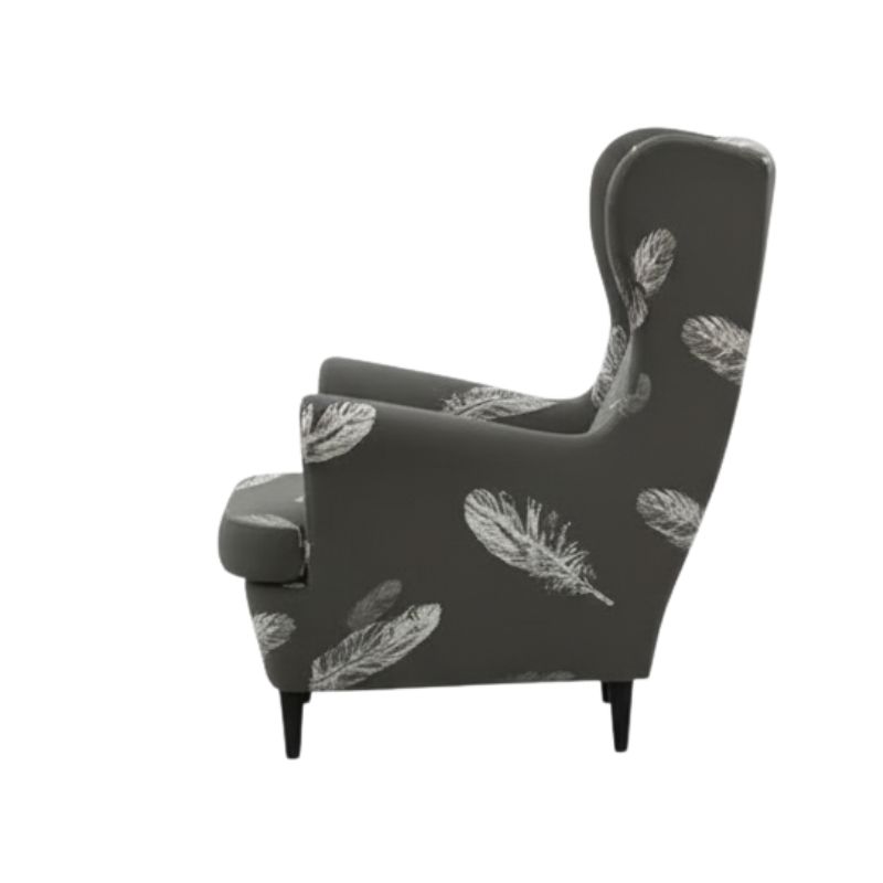 Housse de Fauteuil À Motif Plumes Blanches Housse de Fauteuil À Motif Plumes Blanches