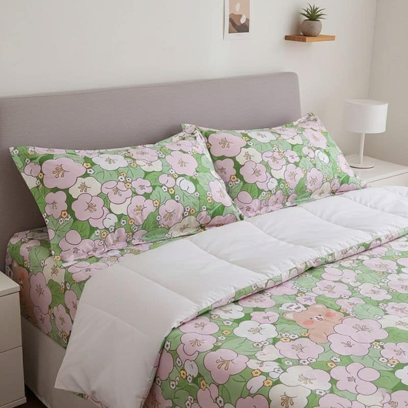 Taie d’Oreiller À Motif Floral Pastel Taie d’Oreiller À Motif Floral Pastel