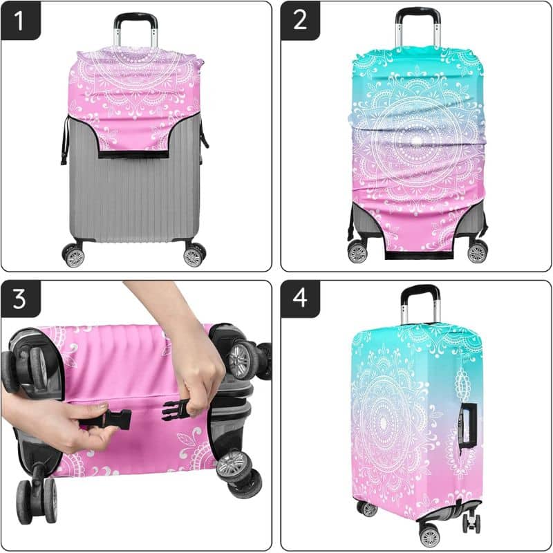 Housse de Valise Design Mandala Dégradé Housse de Valise Design Mandala Dégradé