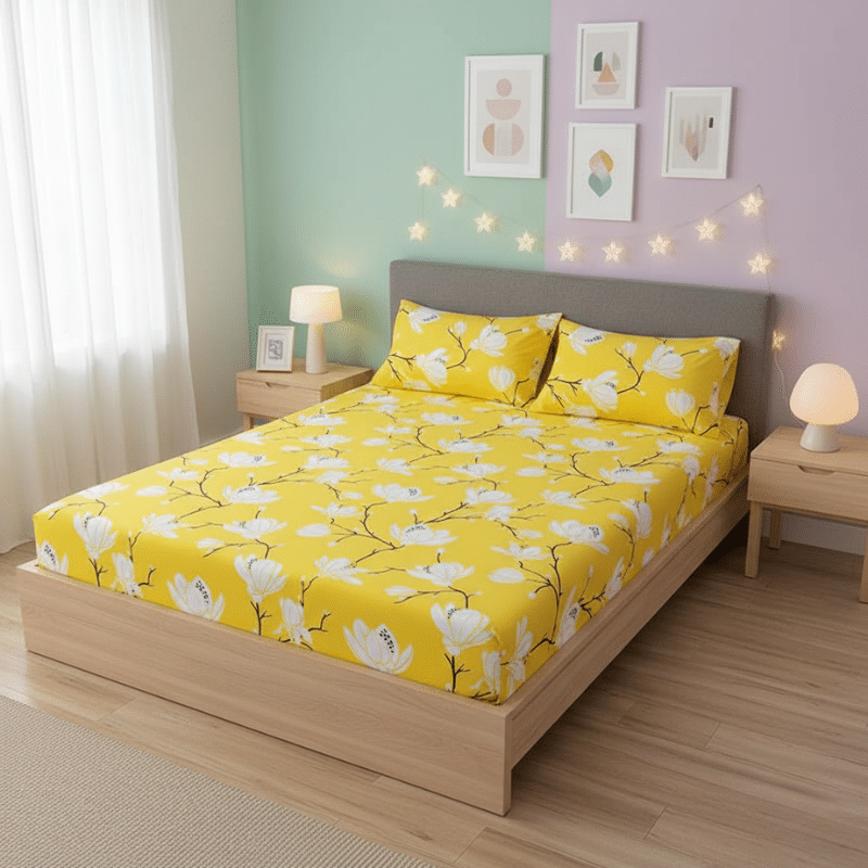 Drap-housse Style Magnolia Soleil Drap-housse Style Magnolia Soleil