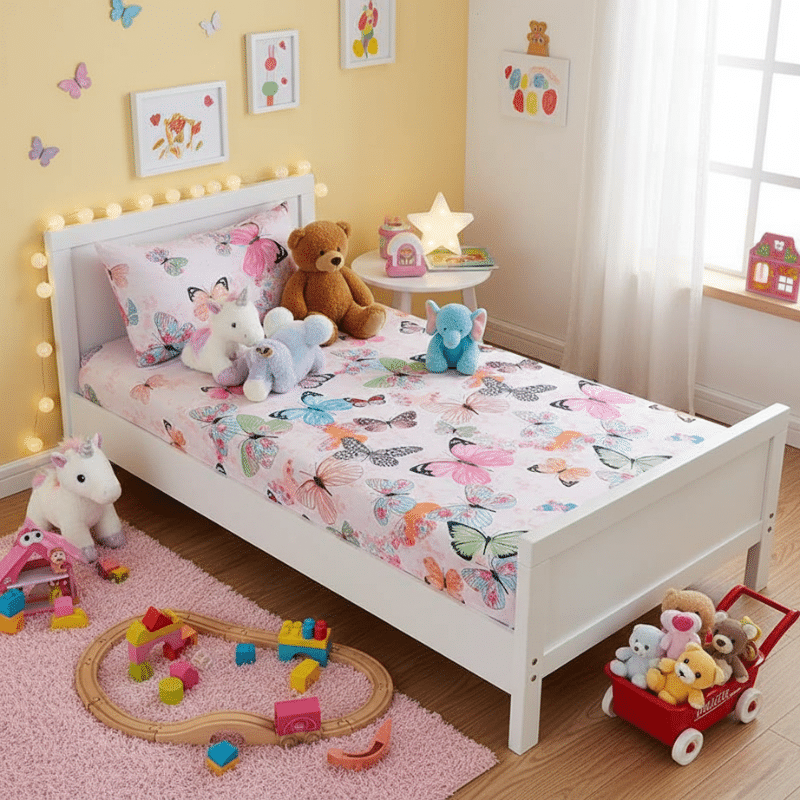 Drap-housse Style Papillon Pastel Drap-housse Style Papillon Pastel