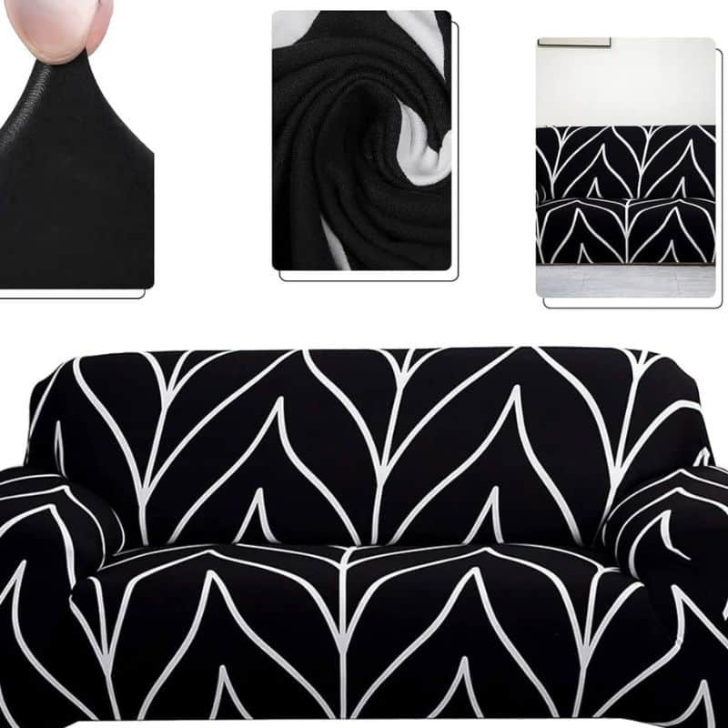 Housse de Canapé 2 Places Extensible À Motif Géométrique Housse de Canapé 2 Places Extensible À Motif Géométrique