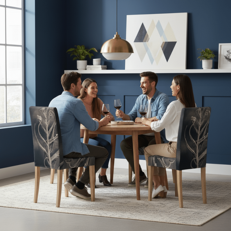 5-14 Housse De Chaise Évènementiel pour Anniversaire À Motif Raffiné