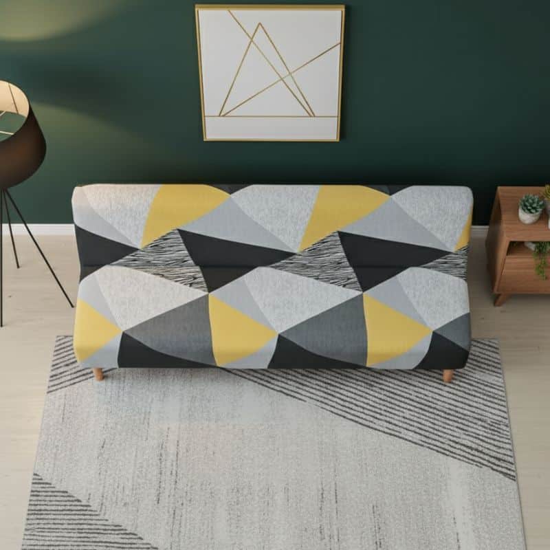 Housse De Canapé Clic-Clac Taille Standard À Motif Triangulaire Housse De Canapé Clic-Clac Taille Standard À Motif Triangulaire