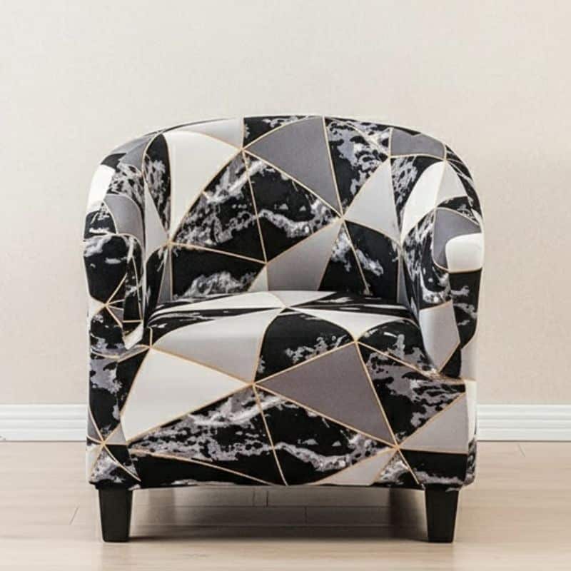 Housse de Fauteuil Club À Effet Marbré Chic Housse de Fauteuil Club À Effet Marbré Chic