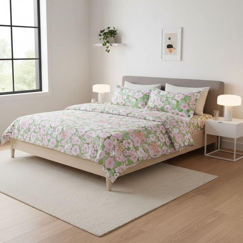 Taie d’Oreiller À Motif Floral Pastel Taie d’Oreiller À Motif Floral Pastel