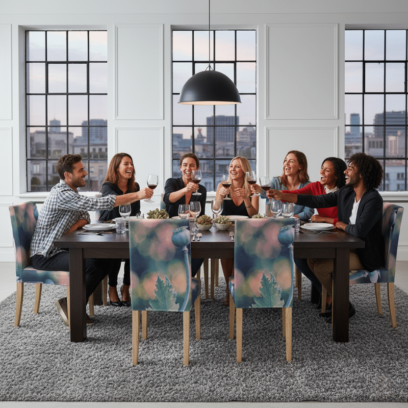 5-35 Housse De Chaise Évènementiel pour Anniversaire À Motif Floral Douce