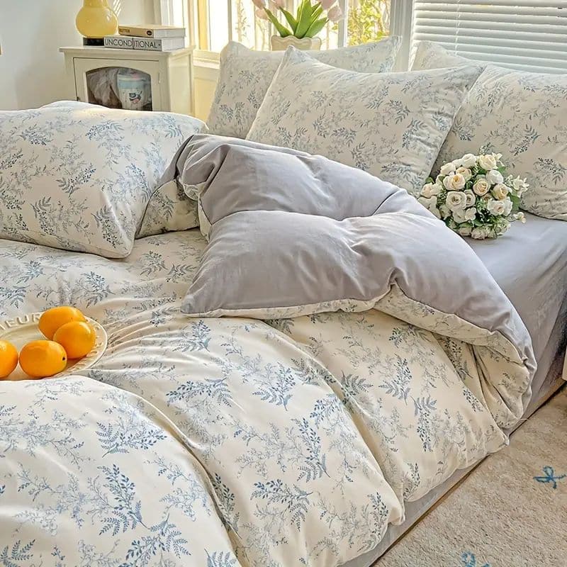 Housse de Couette Style Bohème À Motif Feuillage Housse de Couette Style Bohème À Motif Feuillage