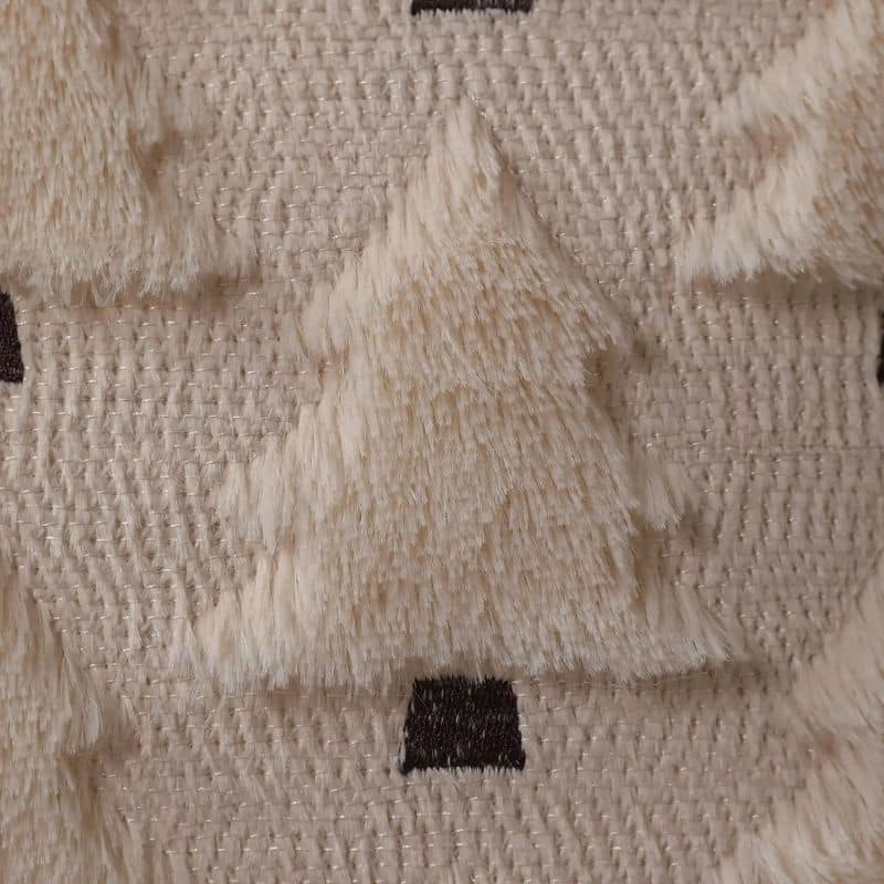 Housse de Coussin Beige À Motif de Sapin Housse de Coussin Beige À Motif de Sapin