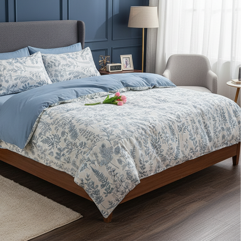 5-66 Housse de Couette Style Brise Botanique