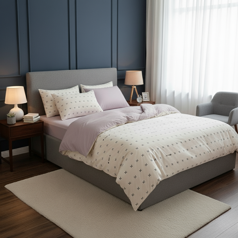 5-67 Housse de Couette Style Nœud d’Amour
