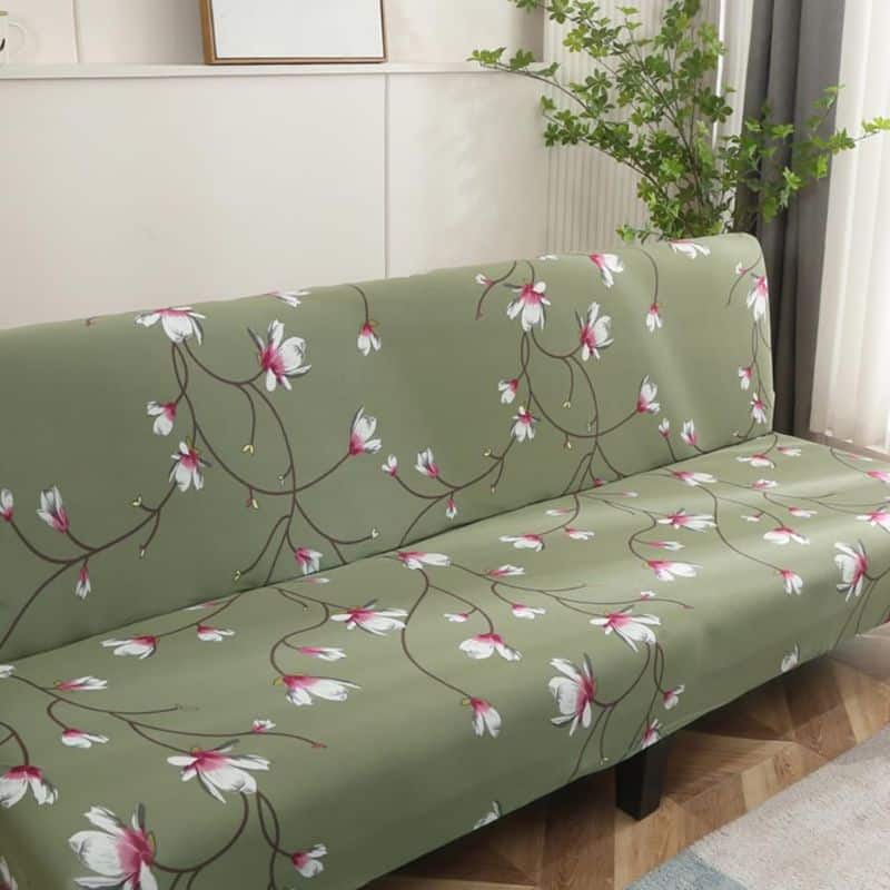 Housse De Canapé Convertible À Motif Naturel Facile À Installer Housse De Canapé Convertible À Motif Naturel Facile À Installer