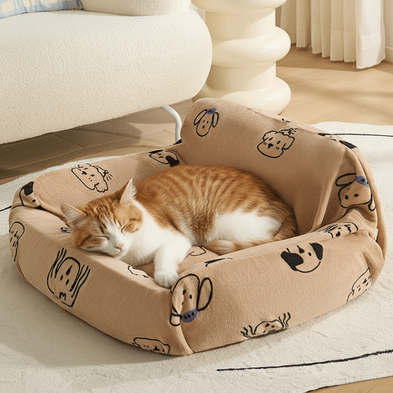 6-120 Housse pour Animaux À Motif Chiots