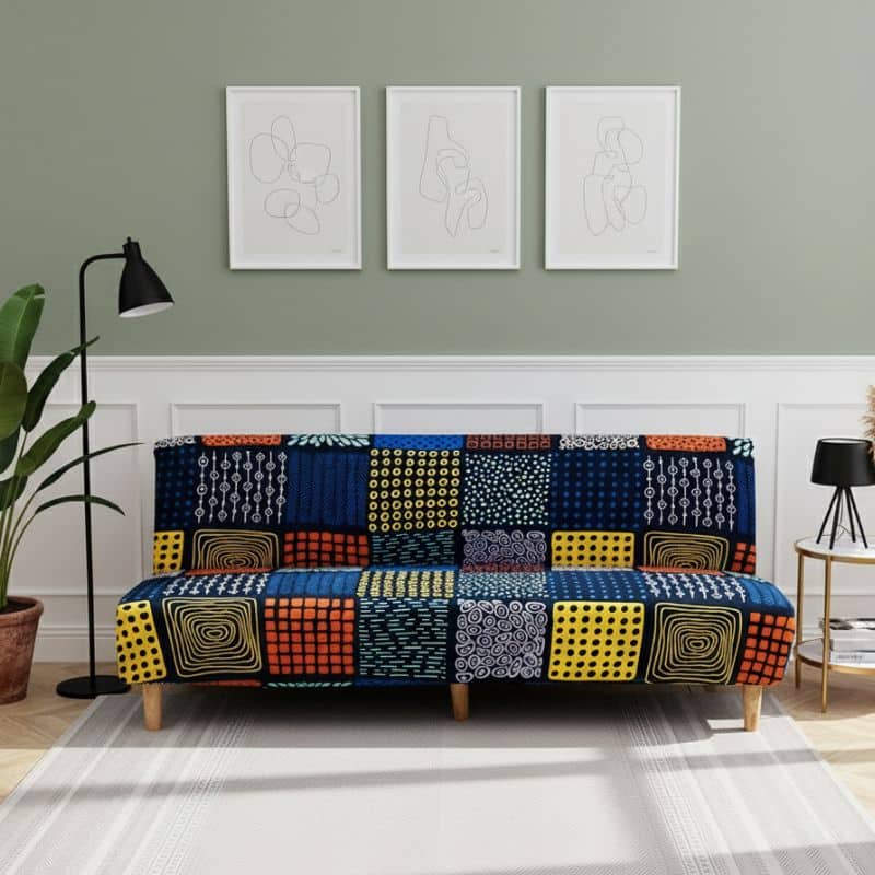 Housse De Canapé Convertible Et Extensible Style Patchwork Moderne Housse De Canapé Convertible Et Extensible Style Patchwork Moderne