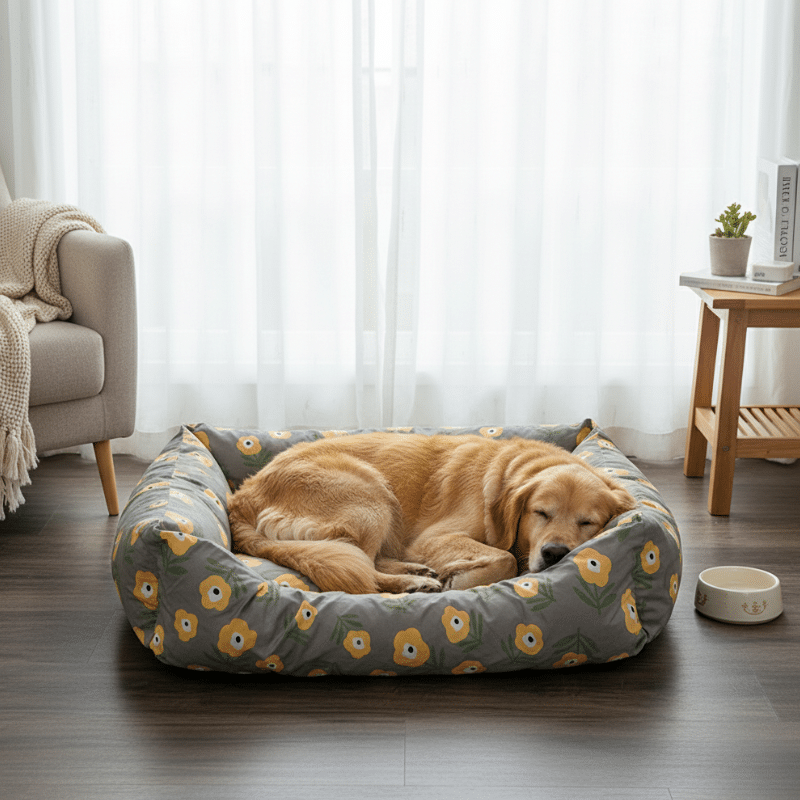 6-127 Housse pour Animaux À Motifs Fleuris