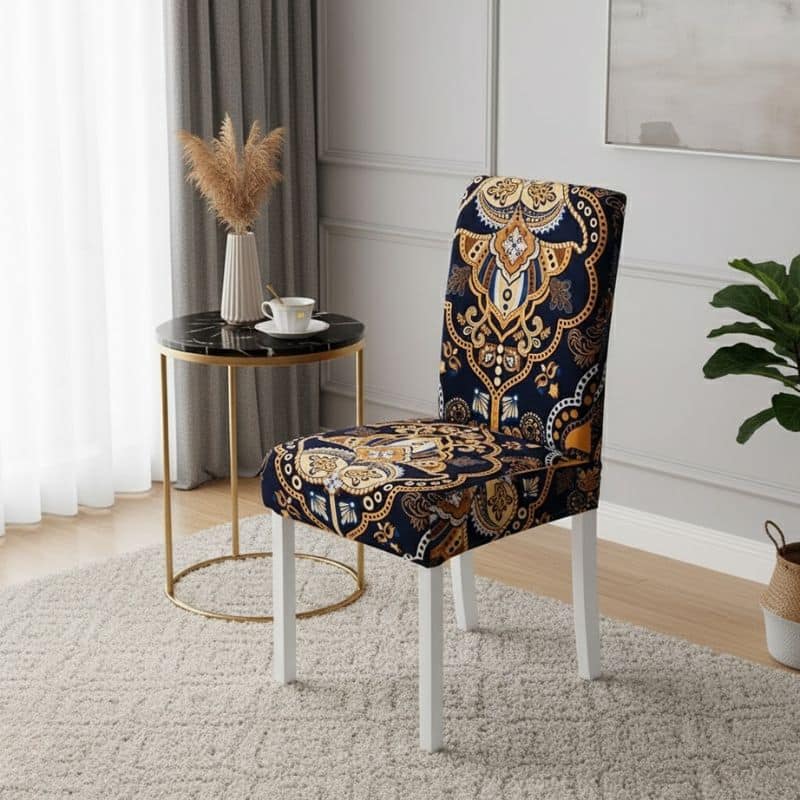 6-197 Housse De Chaise Haut Dossier Style Mandala